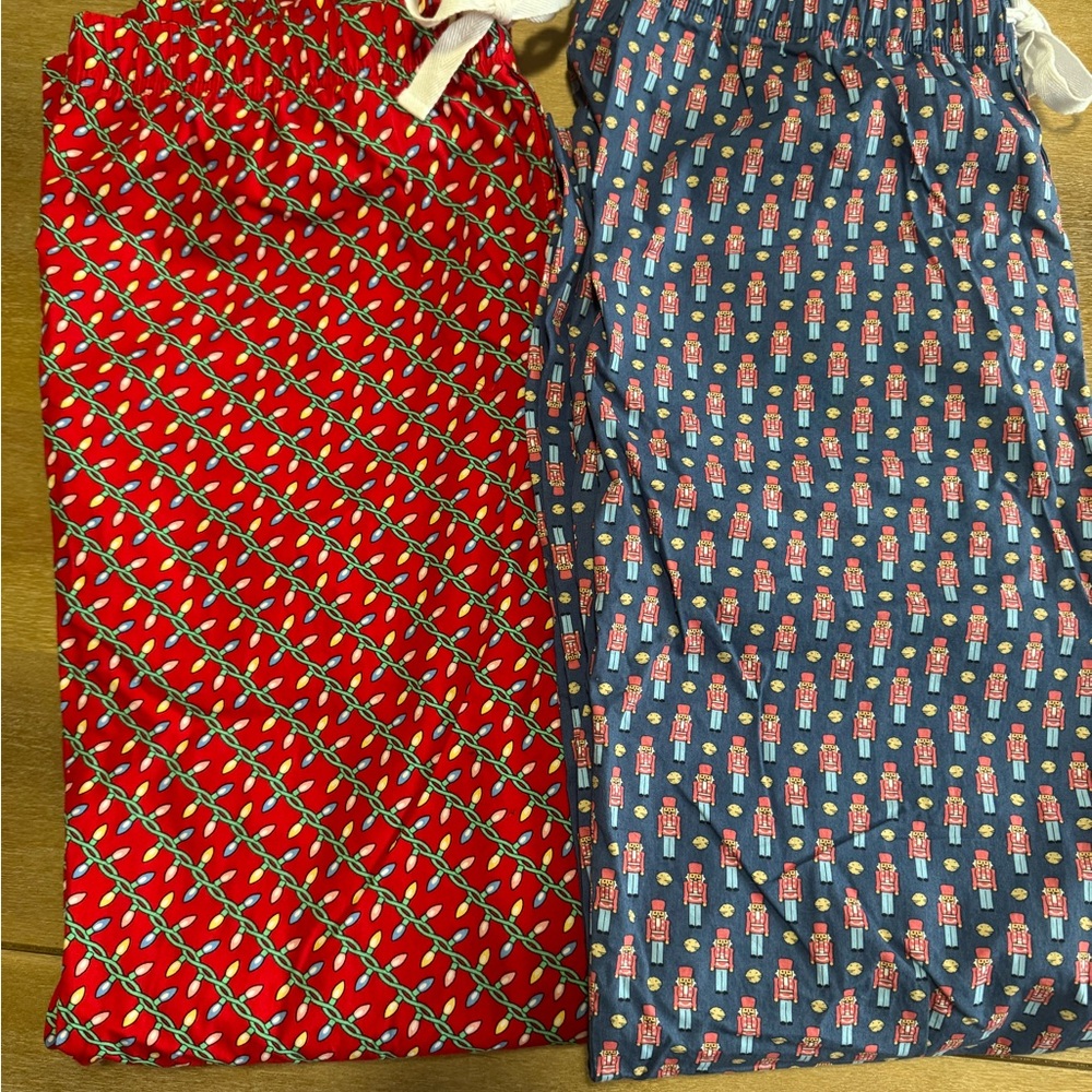 Vineyard Vines Festive Red and Blue Pajama Pants Set